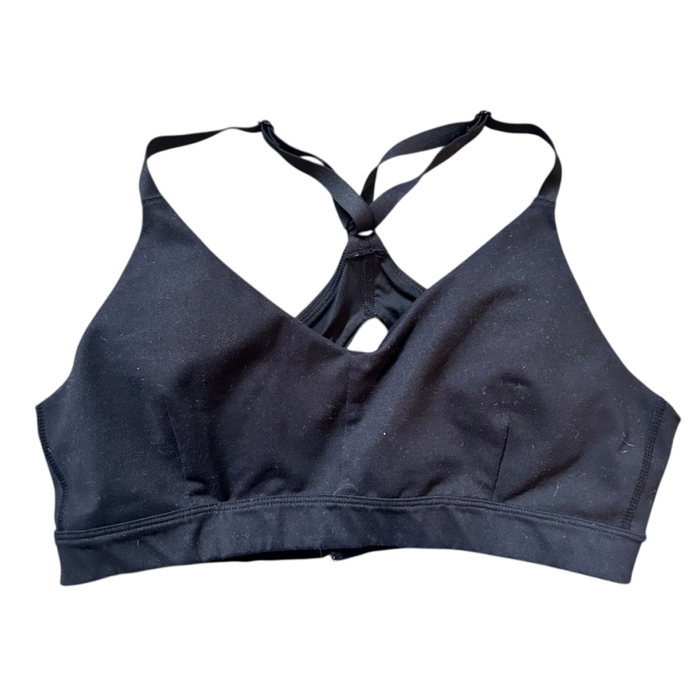 Zella Racerback Keyhole Sports Bra‎ Black Size Large